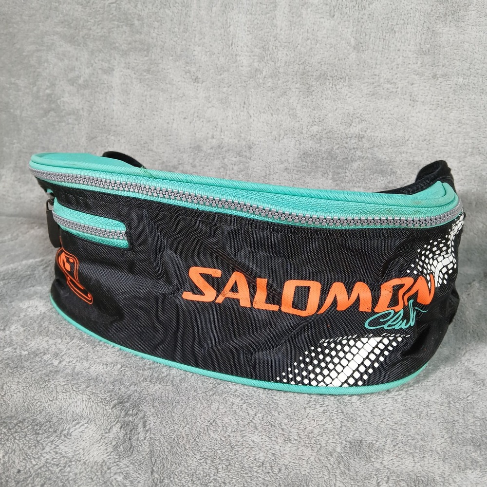 Salomon Waist Pack Unisex OS Black Teal Graphic Adjustable Hiking